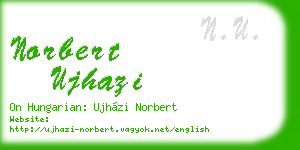 norbert ujhazi business card